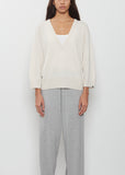 n°491 Pearl V-Neck Sweater — Bone