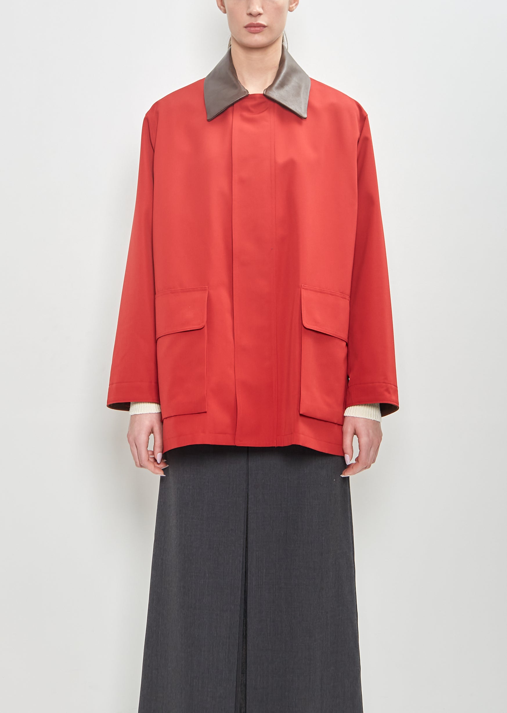 Wool Max Canvas Blouson — Red – La Garçonne