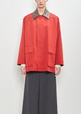 Wool Max Canvas Blouson — Red