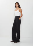 n°353 Relax Cotton Cashmere Trousers — Raven