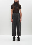 Polyester-Wool Blend Warm Pleats Pants