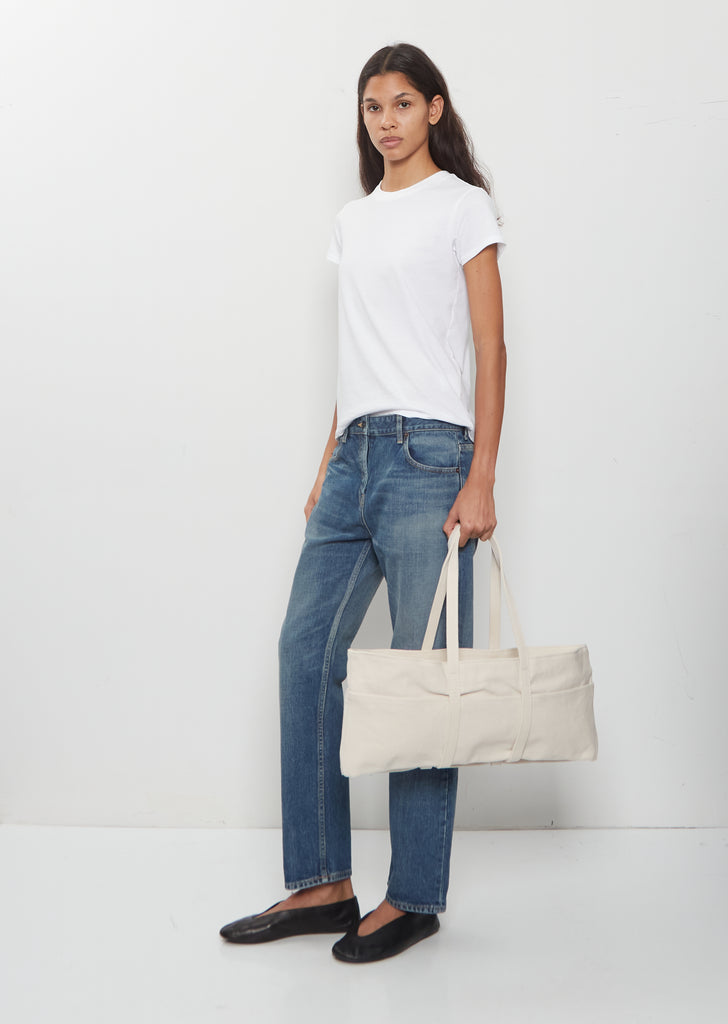 Washed Canvas Canoe Tote, Medium