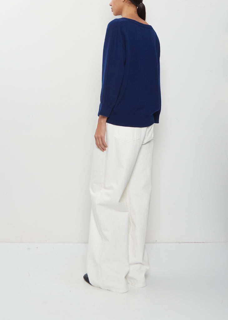 n°491 Pearl V-Neck Sweater — Midnight
