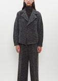 Polyester-Wool Blend Warm Pleats Jacket