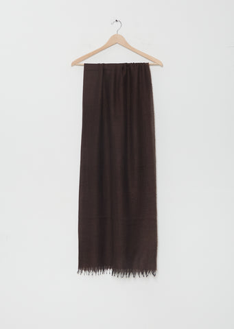 Staffa Cashmere Silk Solid Scarf — Dark Cacoa
