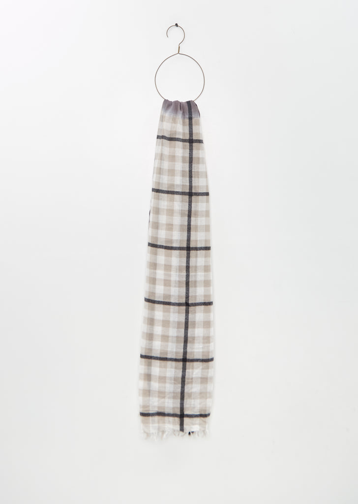 Cotton Wool Gradation Plaid Scarf