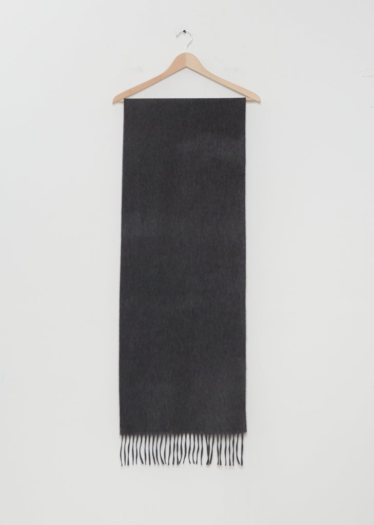 Arran Solid Cashmere Scarf — Dark Grey