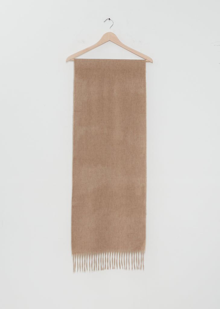 Arran Solid Cashmere Scarf — Dark Natural
