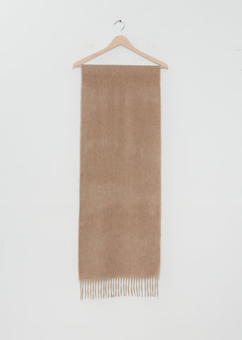 Arran Solid Cashmere Scarf — Dark Natural