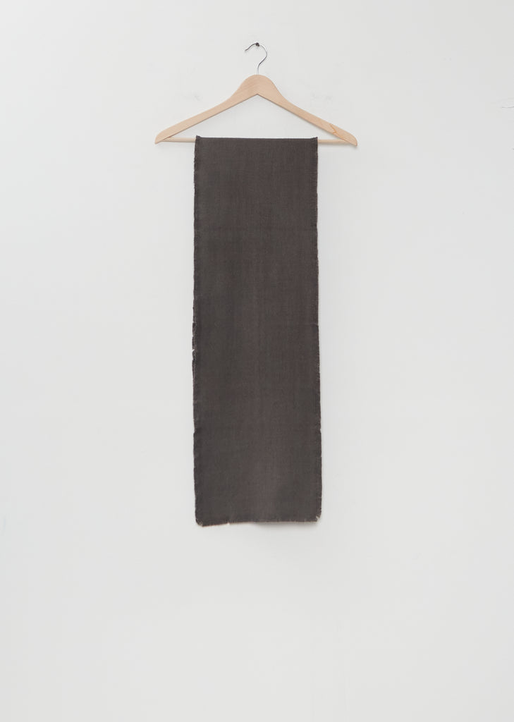 Four Sided Fringe 4-Ply Cashmere Scarf — Charcoal