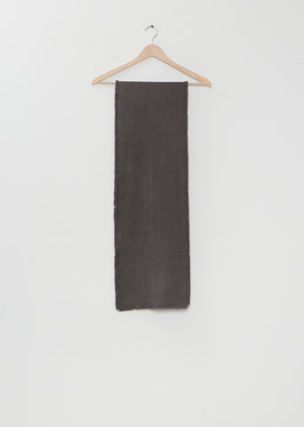 Four Sided Fringe 4-Ply Cashmere Scarf — Charcoal