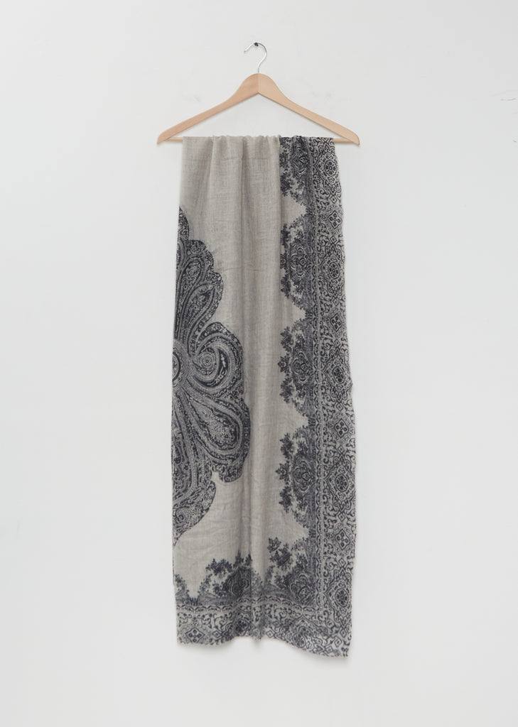 Shalimar Fuzzy Feature Cashmere Shawl — Moonless Night