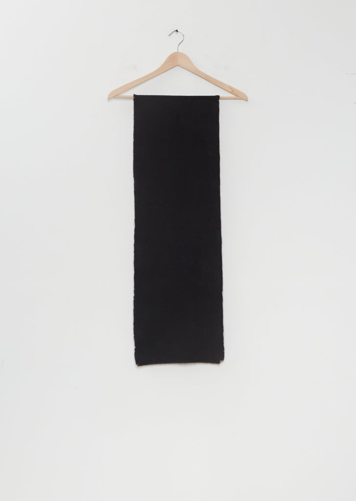 Four Sided Fringe 4-Ply Cashmere Scarf — Black