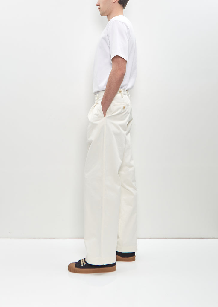 Washed Chino Finx One Tuck Pants