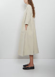 Velvet Tailored Collar Dress — Oatmeal