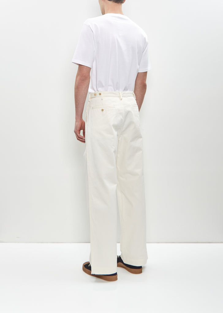 Washed Chino Finx One Tuck Pants