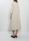 Velvet Tailored Collar Dress — Oatmeal