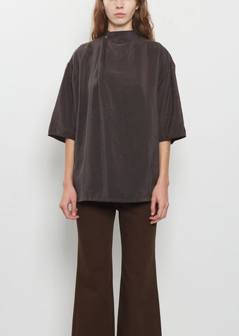 Soft Collar Silk Top