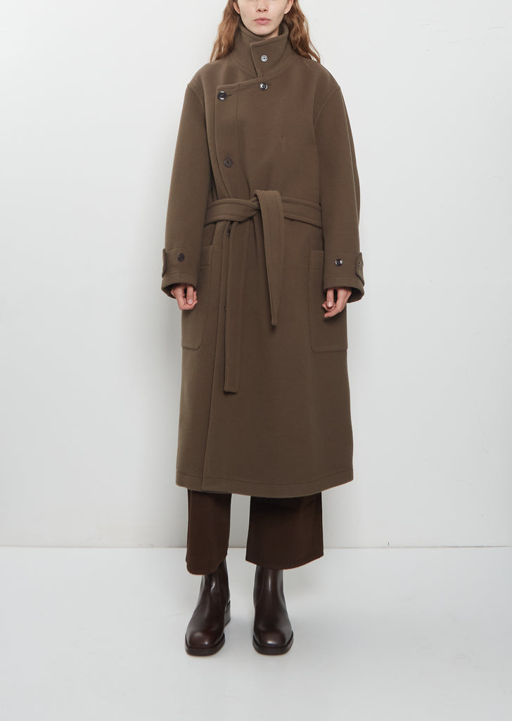 Wrap Wool Coat — Thyme