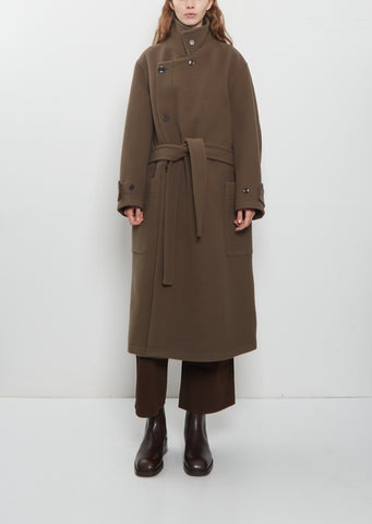 Wrap Wool Coat — Thyme