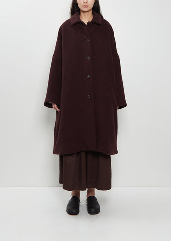 Big Blobby Cashmere Coat — Prune