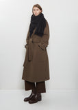 Fuzzy Feutre Cashmere Shawl — Black