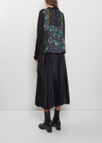 Floral Print x Cotton Knit Cardigan