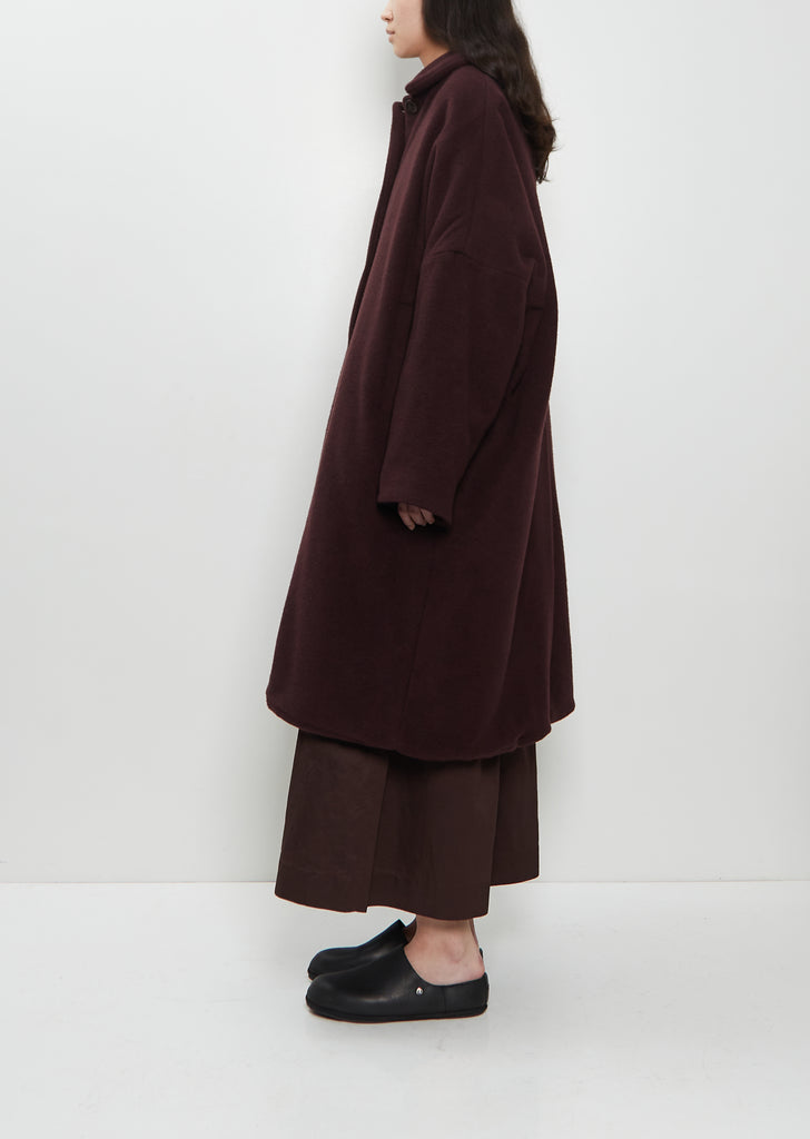 Big Blobby Cashmere Coat — Prune