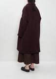 Big Blobby Cashmere Coat — Prune