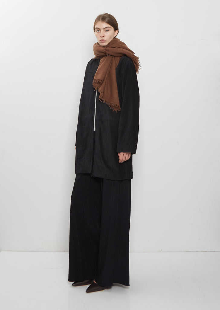 Fuzzy Feutre Cashmere Shawl — Tabac