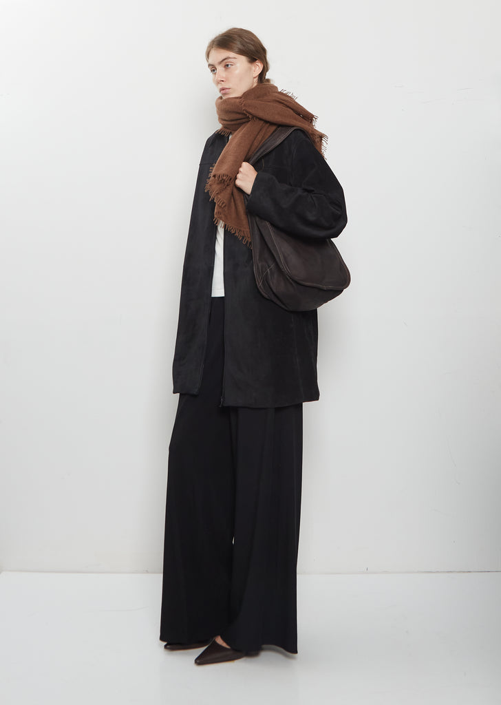 Leather Hobo Leather Bag — Dark Brown