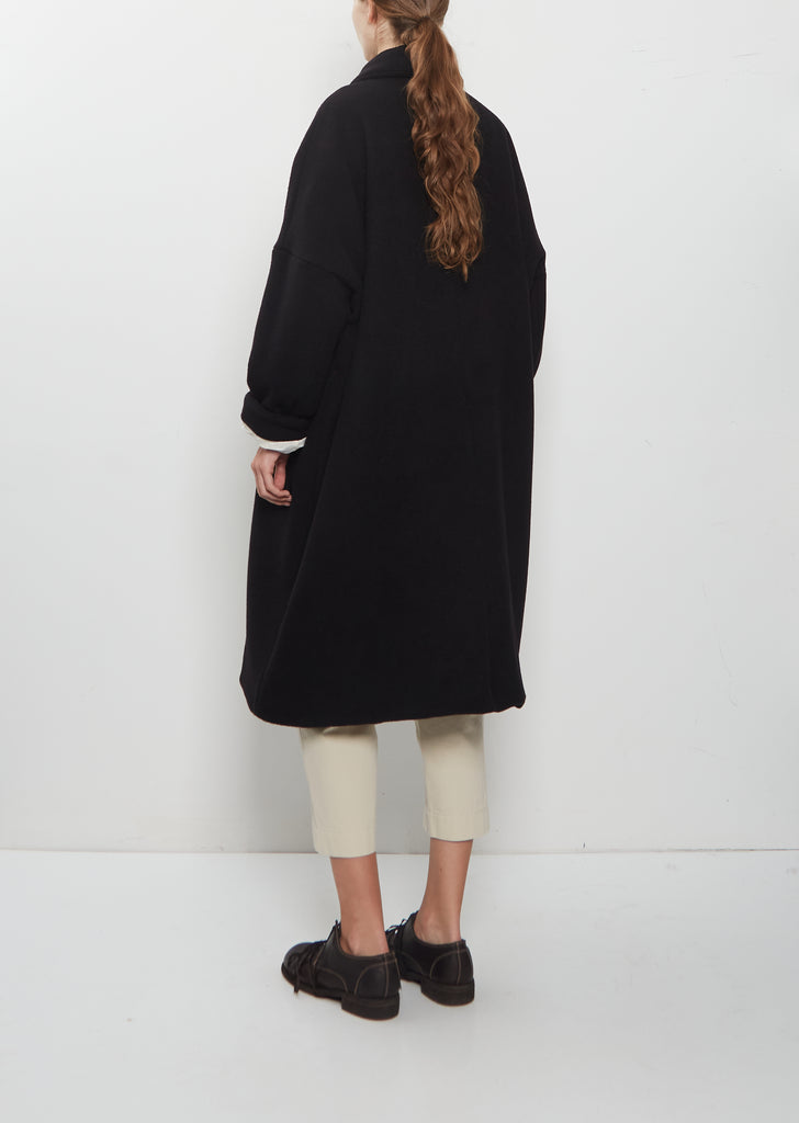 Big Blobby Cashmere Coat — Black