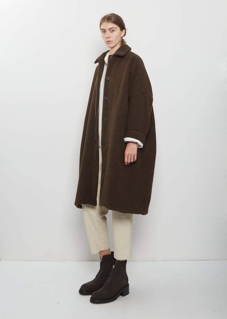Big Blobby Cashmere Coat — Khaki