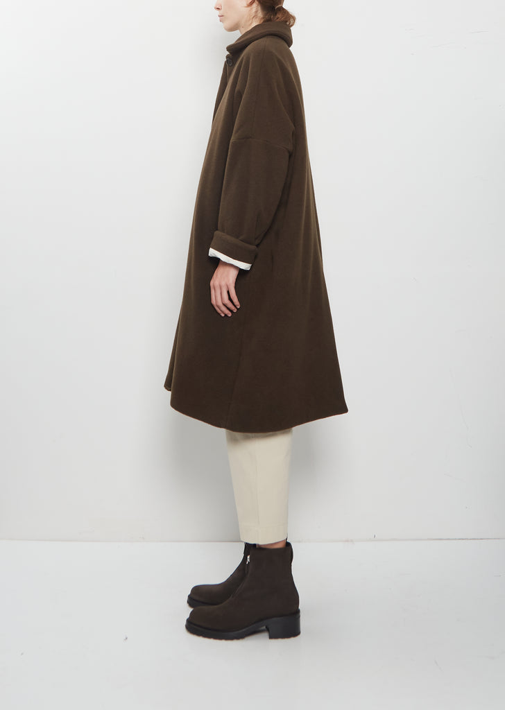 Big Blobby Cashmere Coat — Khaki