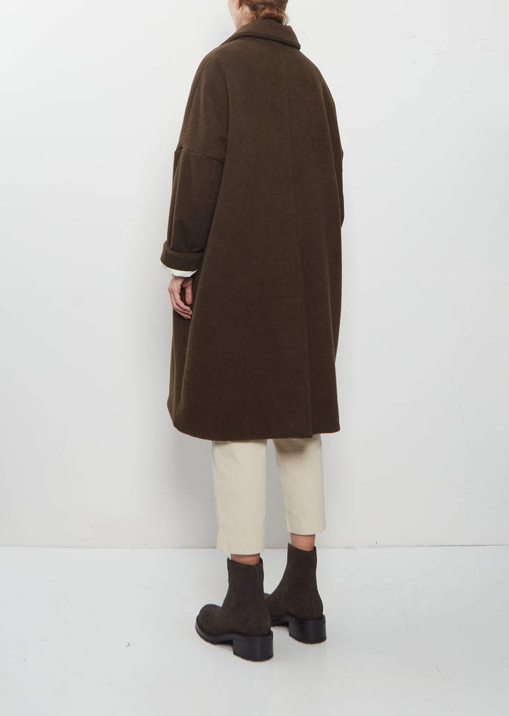 Big Blobby Cashmere Coat — Khaki
