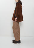 Fine Wool Hooded Scarf — Ebony