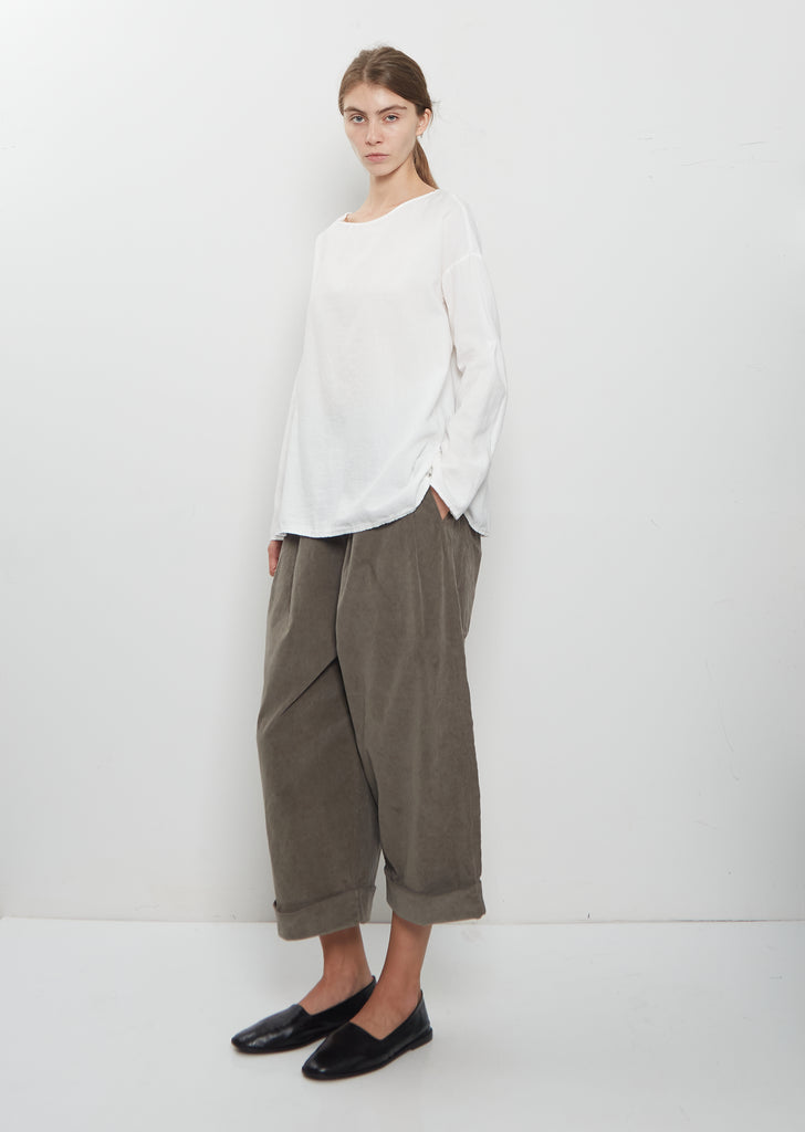 Light Cotton Long Sleeve T-Shirt — Milk