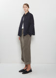 Compact Cotton Overshirt Jacket — Navy