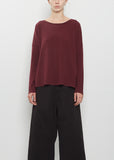 Heavy Jersey R-Neck Jumper — Wine