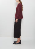 Heavy Jersey R-Neck Jumper — Wine