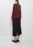 Heavy Jersey R-Neck Jumper — Wine