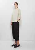 Velvet Boatneck Top — Oatmeal