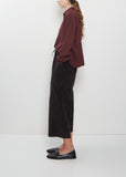 Velvet Wide & Short Trousers — Brown