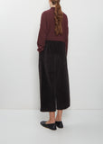 Velvet Wide & Short Trousers — Brown