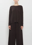 Heavy Jersey R-Neck Jumper — Brown