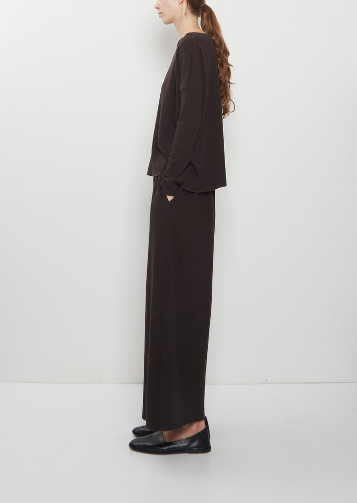 Heavy Jersey R-Neck Jumper — Brown