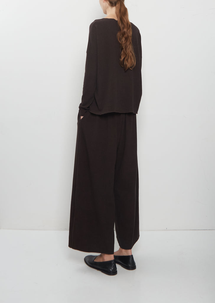 Heavy Jersey R-Neck Jumper — Brown