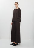 Heavy Jersey R-Neck Jumper — Brown