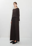 Heavy Jersey Wide Essential Trousers — Brown