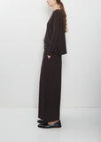 Heavy Jersey Wide Essential Trousers — Brown